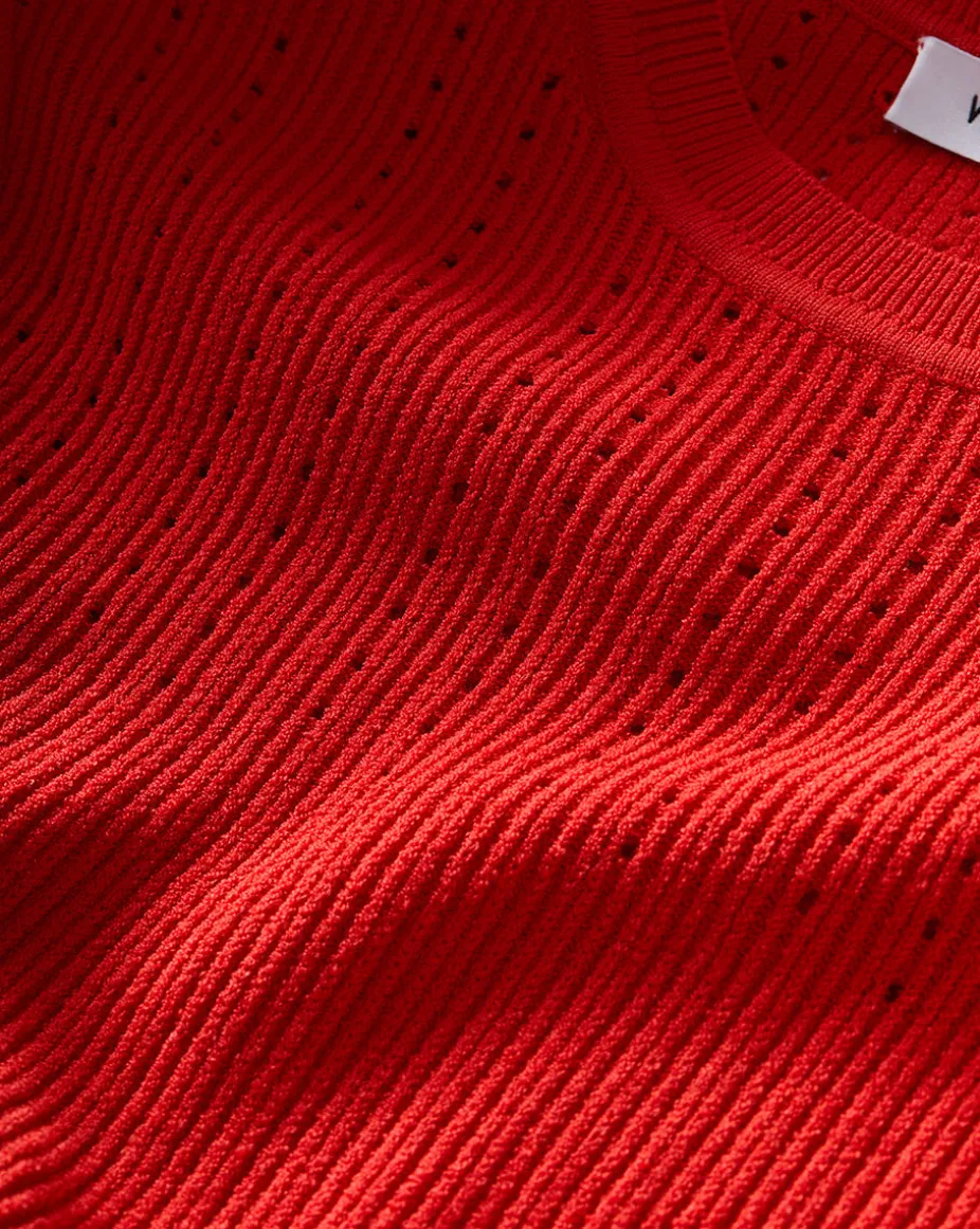 Nami Long Sleeve Sweater Dress in Red