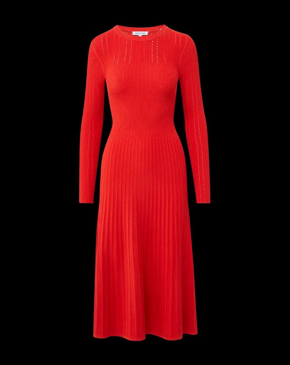 Nami Long Sleeve Sweater Dress in Red