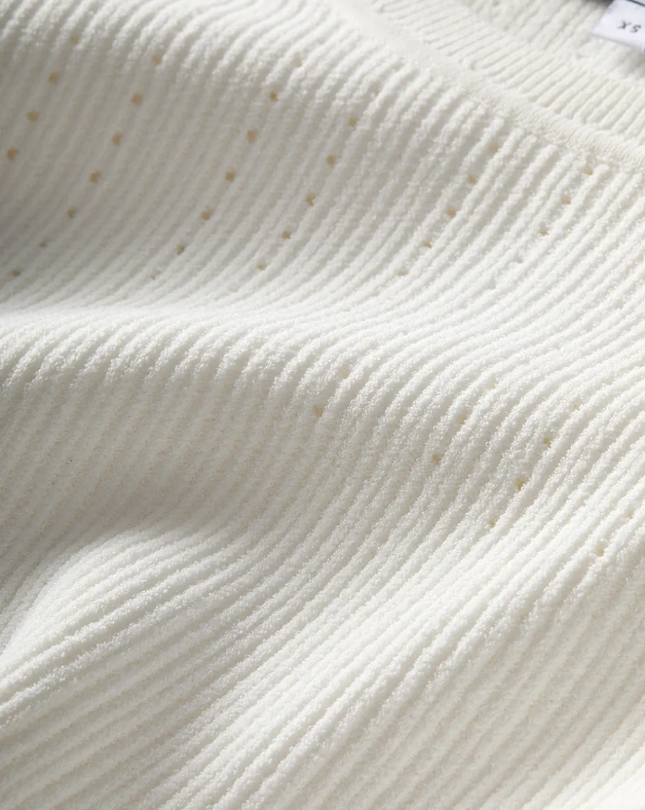 Nami Long Sleeve Sweater Dress in White