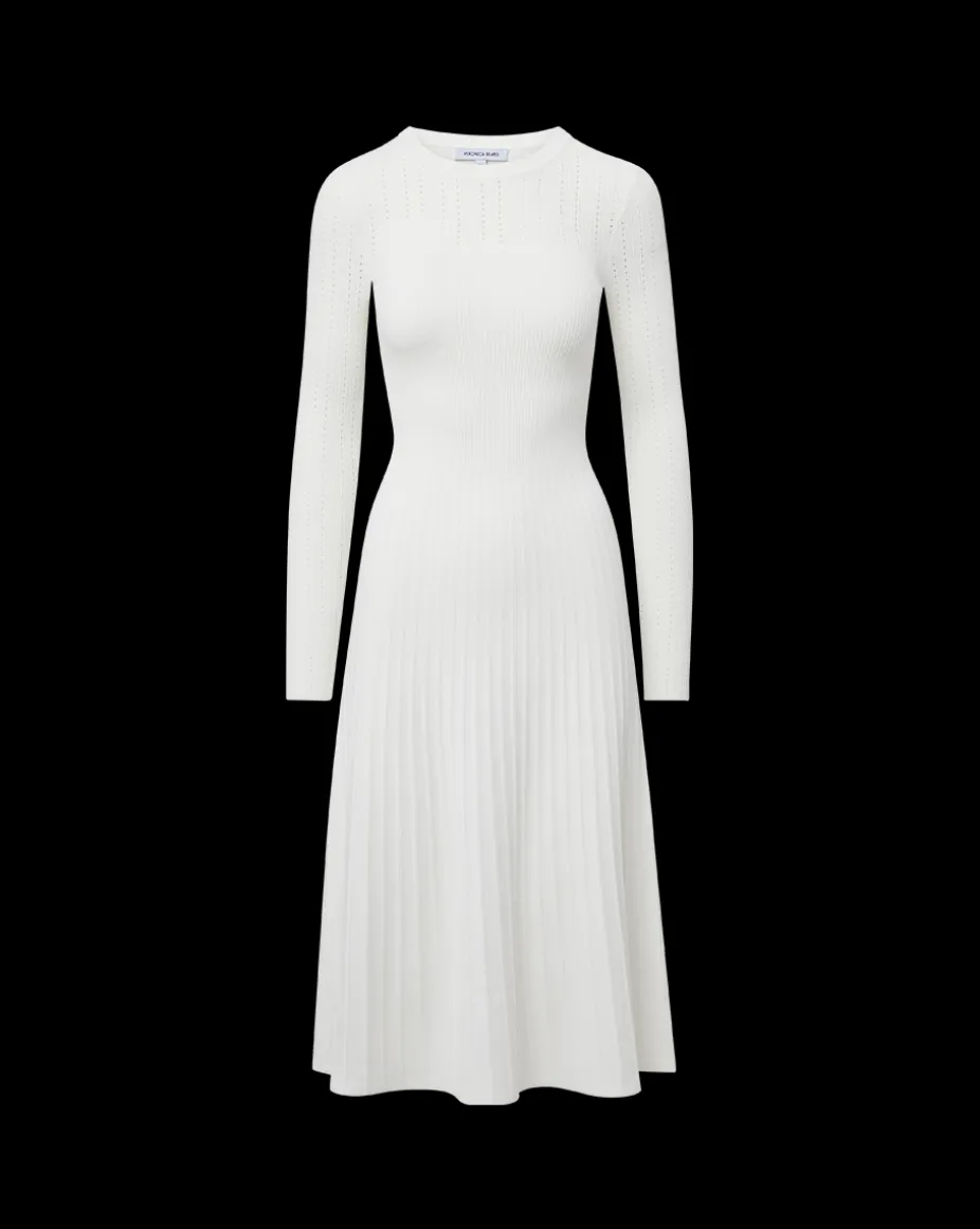 Nami Long Sleeve Sweater Dress in White