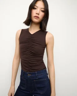 Neeta Sleeveless Top in Dark Chocolate