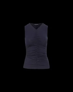 Neeta Sleeveless Top in Navy