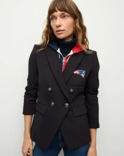 New England Patriots Dickey Jacket in Navy/Silver