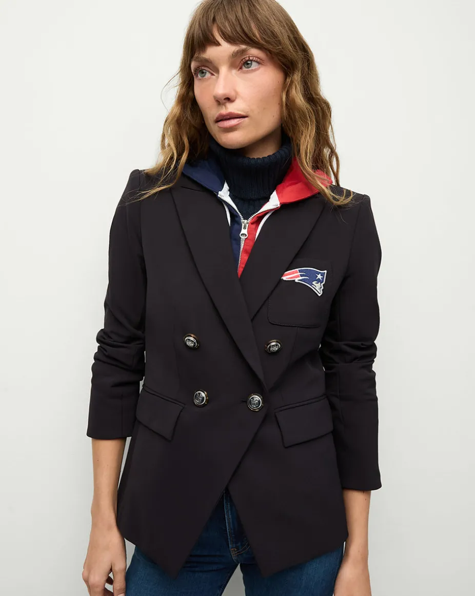 New England Patriots Dickey Jacket in Navy/Silver