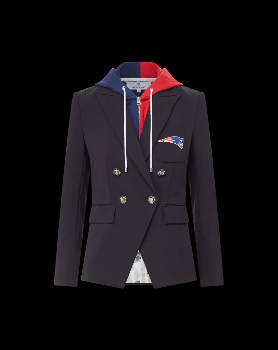 New England Patriots Dickey Jacket in Navy/Silver