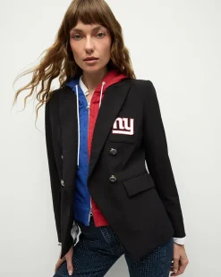 New York Giants Dickey Jacket in Black/Silver
