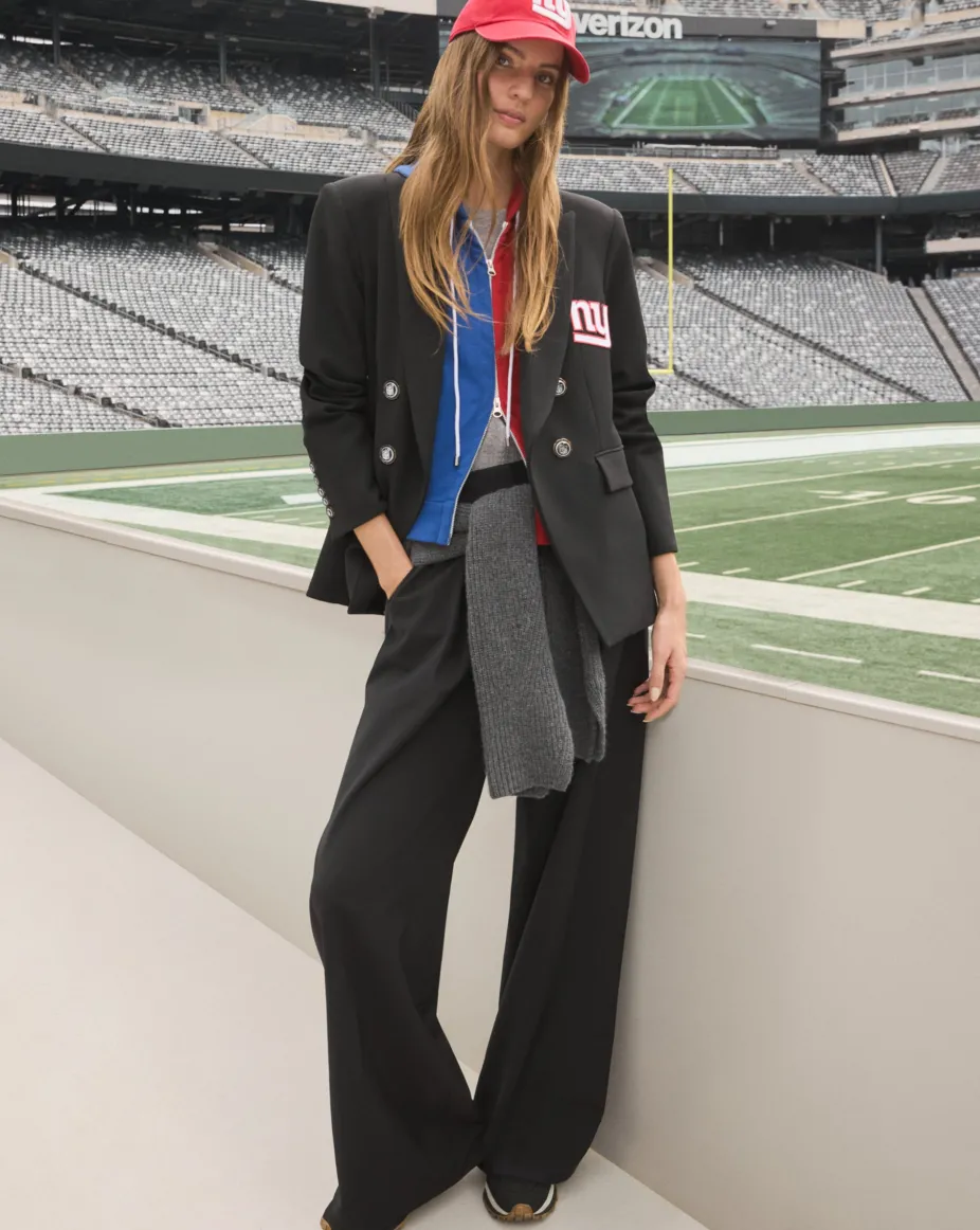 New York Giants Dickey Jacket in Black/Silver