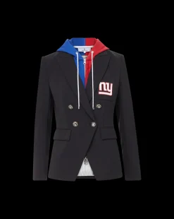 New York Giants Dickey Jacket in Black/Silver