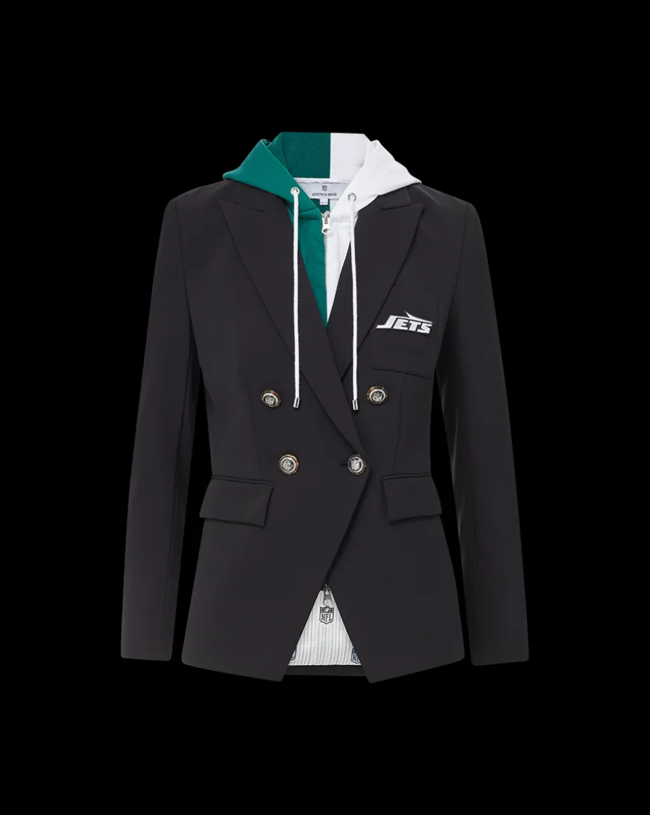 New York Jets Dickey Jacket in Black/Silver