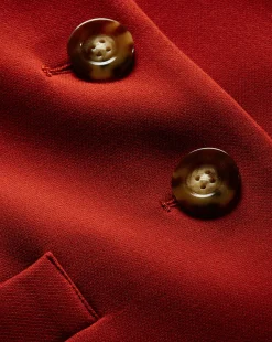 Orlinda Vest in Brick Red