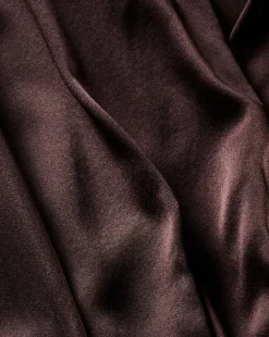 Otis Silk Dress in Dark Chocolate