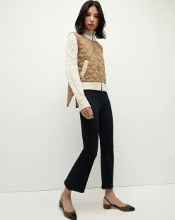 Patra Mixed-Media Jacket in Russet/Ivory