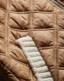 Patra Mixed-Media Jacket in Russet/Ivory