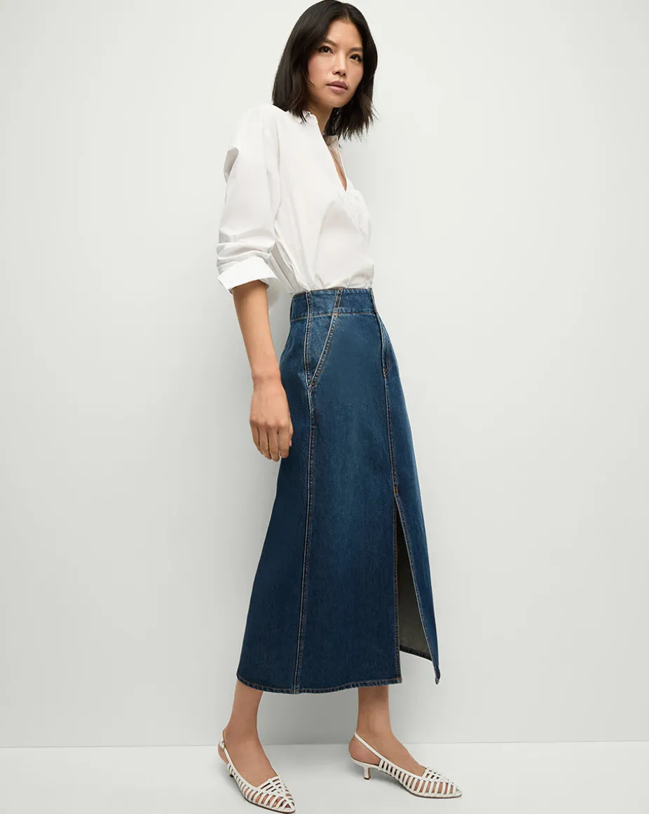 Patricia Denim Maxi Skirt in Blue Denim