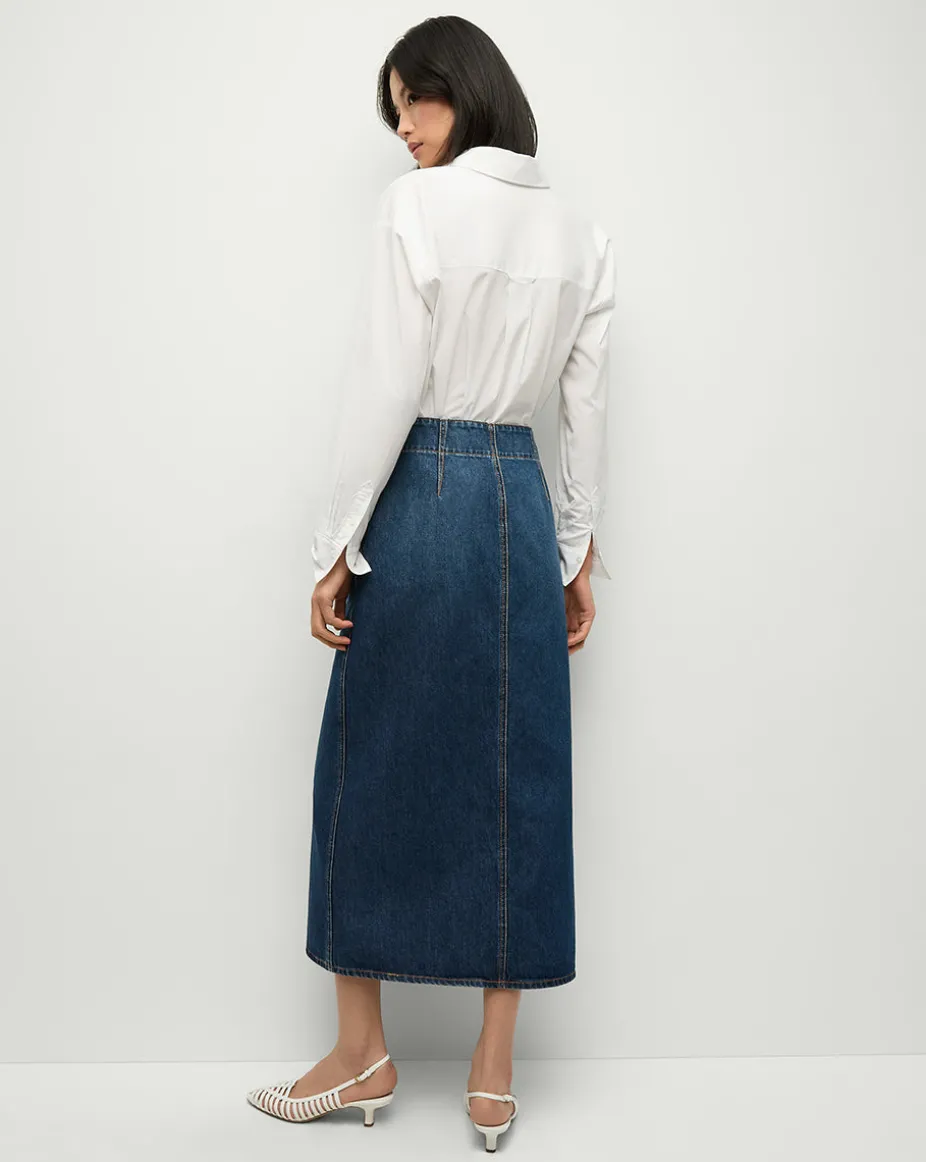 Patricia Denim Maxi Skirt in Blue Denim