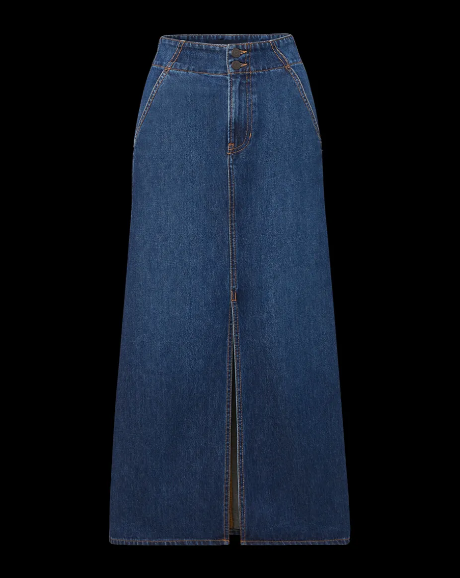 Patricia Denim Maxi Skirt in Blue Denim