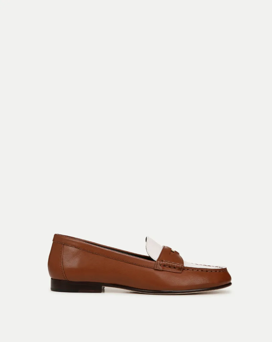 Penny Leather Loafer in Caramel/Lily