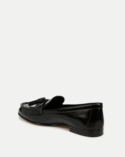 Penny Leather Tassel Loafer in Black