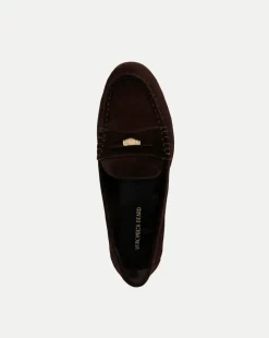 Penny Suede Loafer in Espresso