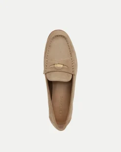 Penny Suede Loafer in Sand
