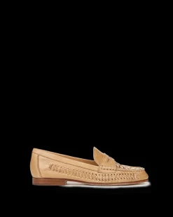 Penny Woven Leather Loafer