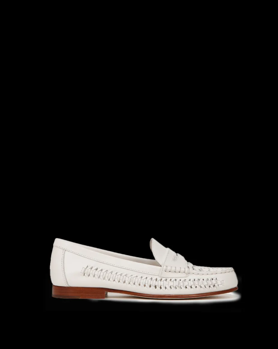 Penny Woven Leather Loafer