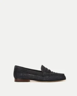 Penny Woven Suede Loafer