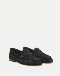 Penny Woven Suede Loafer