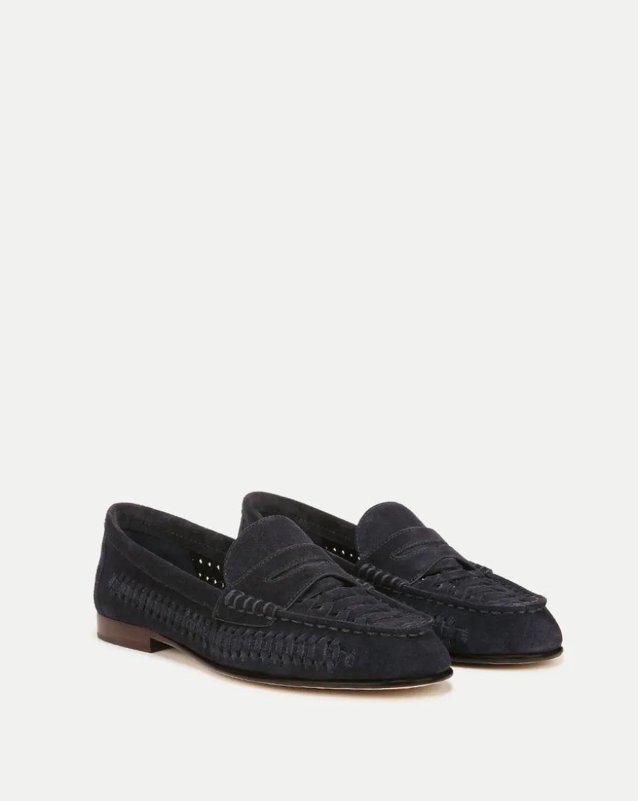 Penny Woven Suede Loafer