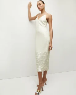 Perla Sequin Midi Slip Dress