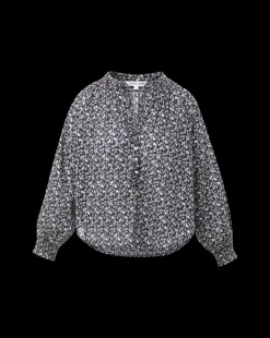 Pienza Floral Top in Navy Multi