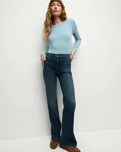 Pruitt Long-Sleeve Top in Light Blue