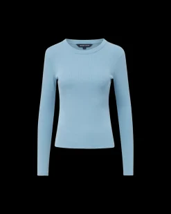 Pruitt Long-Sleeve Top in Light Blue