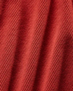 Pruitt Ribbed Tee in Brick Red