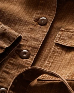 Ramone Denim Chore Jacket in Brown