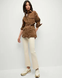 Ramone Denim Chore Jacket in Brown