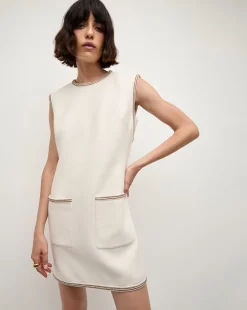 Ravena Mini Shift Dress in Ivory