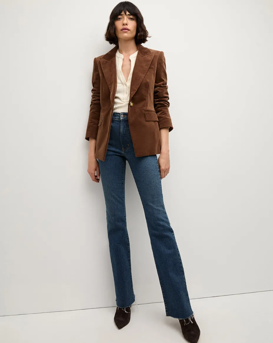 Reagan Corduroy Dickey Jacket in Dark Brown