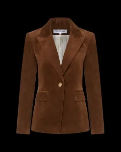 Reagan Corduroy Dickey Jacket in Dark Brown