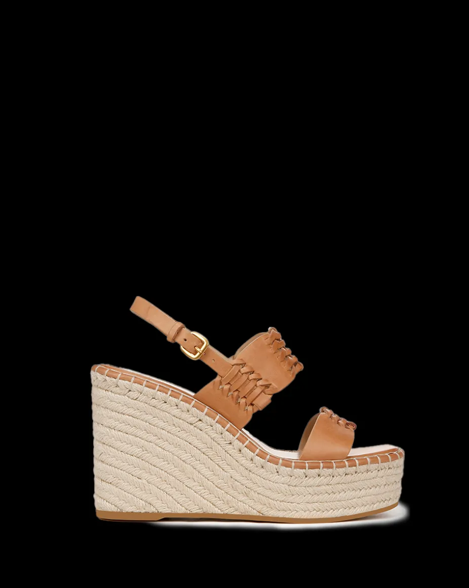 Riya Raffia Wedge Sandal in Natural