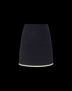 Roman Tweed Skirt in Navy