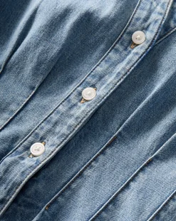 Ruben Denim Dress in Pebble Stone