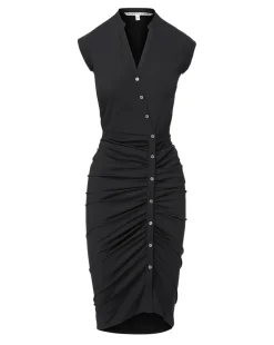 Ruched Shirt Dress by Veronica Beard