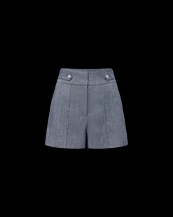 Runo Linen Short in Blue Melange