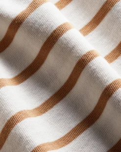 Ruta Striped Dress in Off-White/Khaki