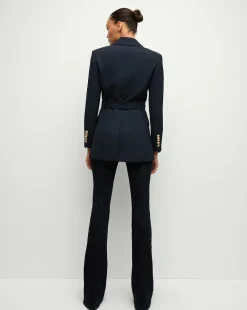 Ryanne Belted Dickey Jacket in Navy