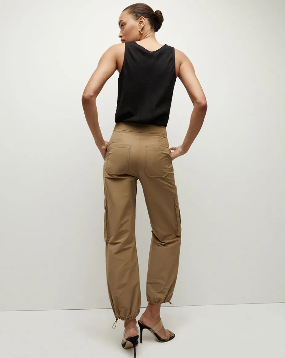 Sabrina Black Satin Crepe Tank Top