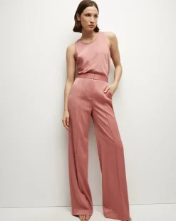 Sabrina Crepe Tank in Rose