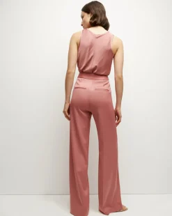 Sabrina Crepe Tank in Rose