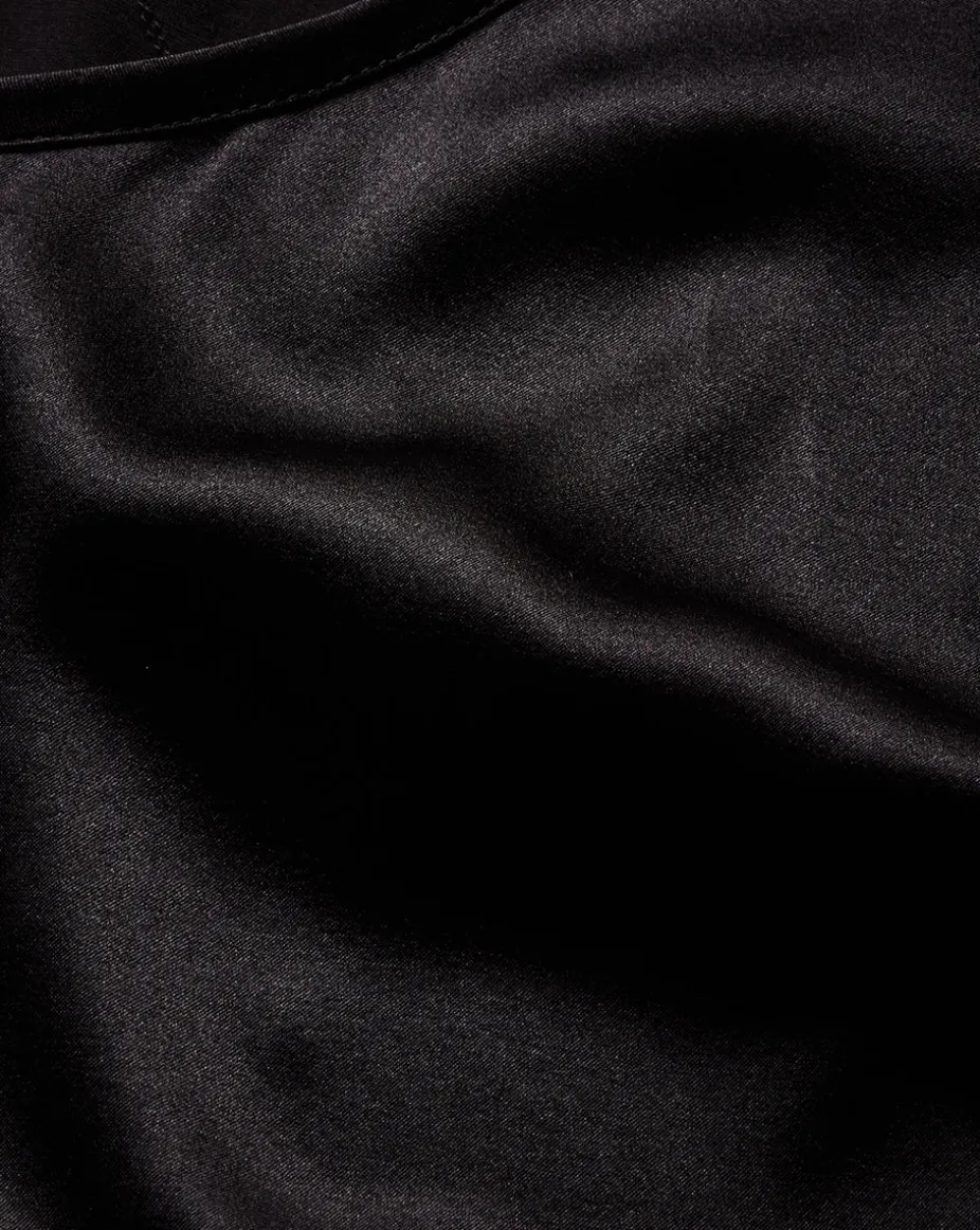 Sabrina Stretch-Silk Tank Top in Black